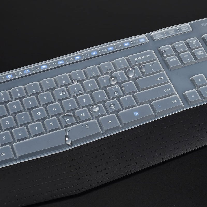 LEZE Keyboard Cover for Logitech MK345 Wireless Keyboard, Logitech MK345 Keyboard Skin Protector - Clear - Image 2